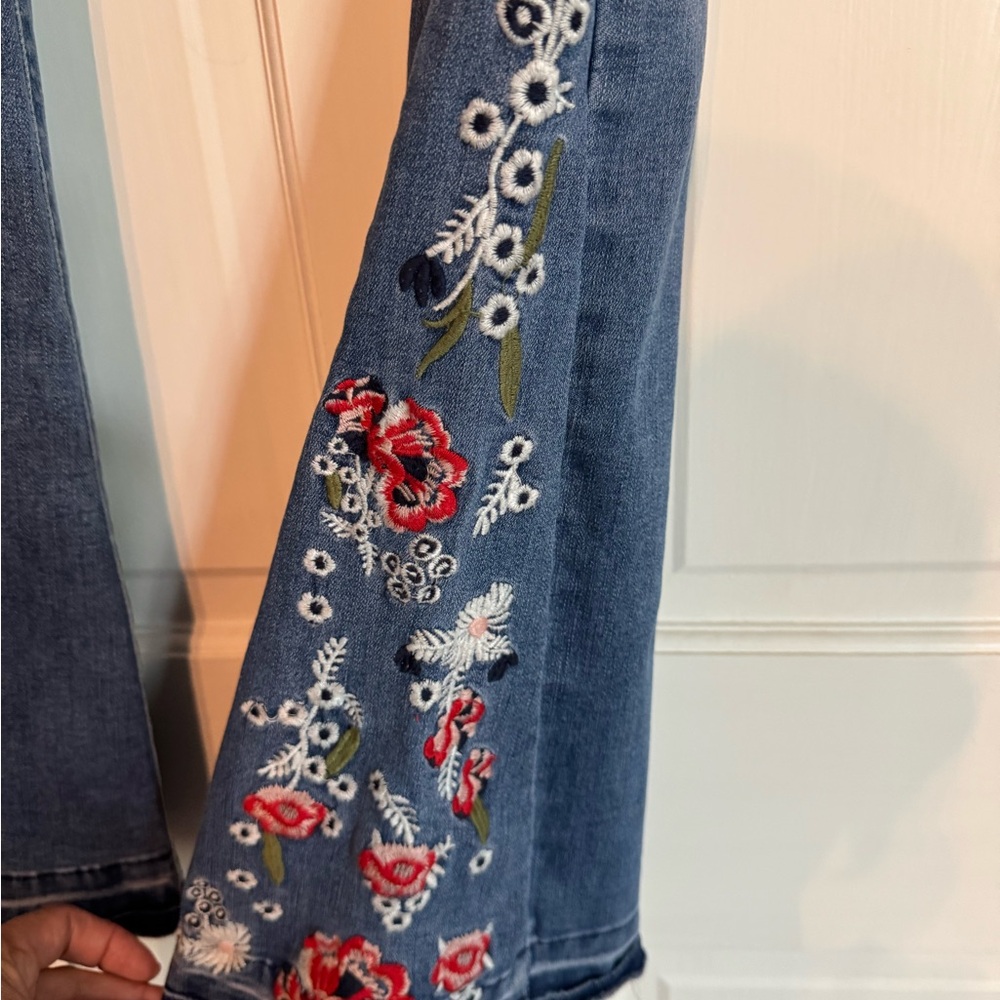 Embroidered Blue Jeans